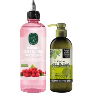 Frambuazlı Sirke & Saç Toniği 500  ml ve Zeytinyağlı Vücut Losyonu
