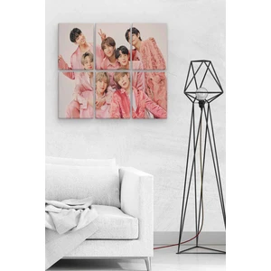 Hero Tasarım Bts 6 Parça Ahşap Mdf Tablo NHL1285