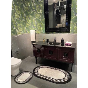 Dama Desen Banyo Paspası 70X160 (70X110-70X50 İkili Takım)