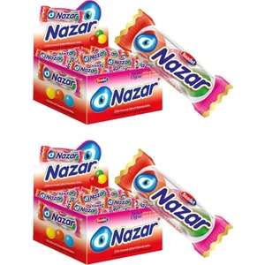 Nazar Sakız 3`lü 100 Adet Çilek 2 Paket