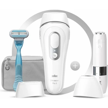 Braun Silk Expert Pro 3 PL3129 300.000 Atımlı 2 Başlıklı Yeni Nesil Ipl + Seyahat