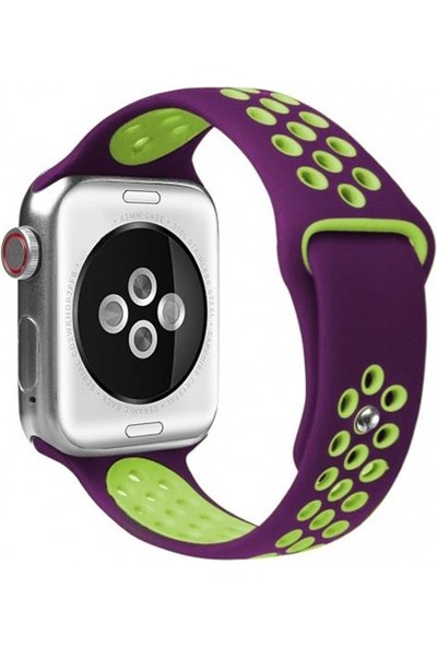 Universal Apple Watch 38-40 mm Purple Green Spor Kordon