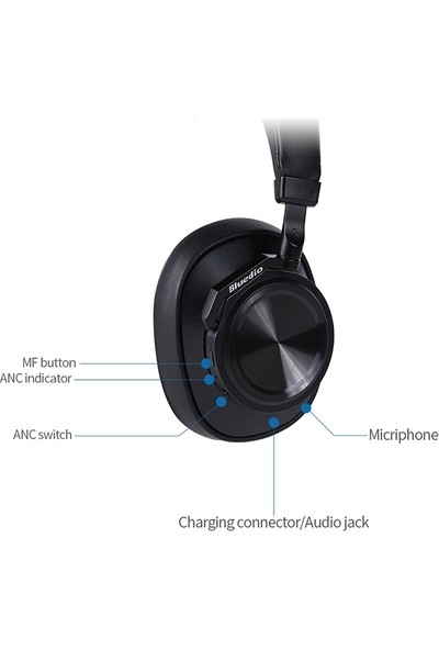 Bluedio T6 Bluetooth Sürüm 5.0 Kulaklık Seti Bluetooth Kulaklık Siyah (Yurt Dışından)