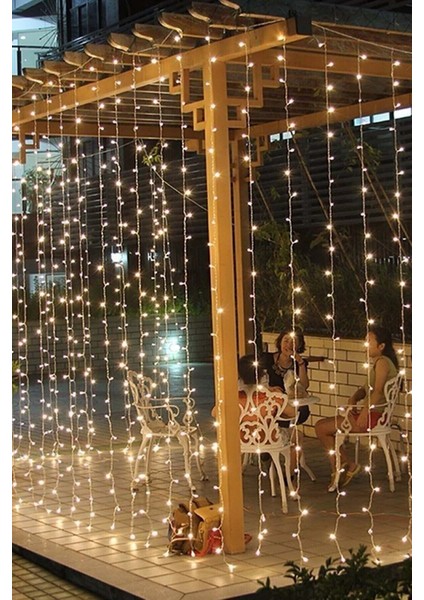 2.5 x 2.5 Metre Peri Perde LED Uzaktan Kumandalı Günışığı 320 LED Perde