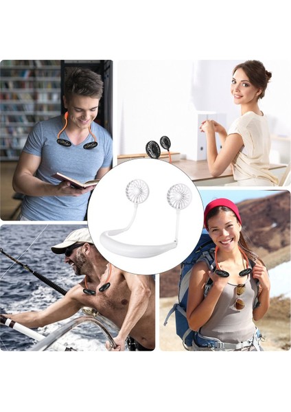 USB Açık Spor Mini Taşınabilir Yapraksız Küçük Asılı Boyun Ultra Sessiz Elektrikli Fan (Yurt Dışından) fiyatları
