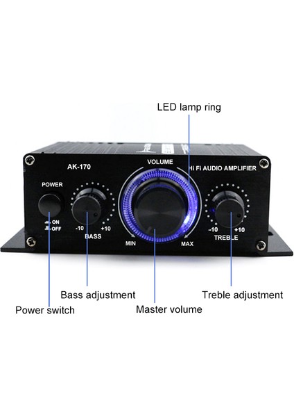 AK170 12 V Mini Ses Güç Amplifikatörü Dijital Ses Alıcı (Yurt Dışından)