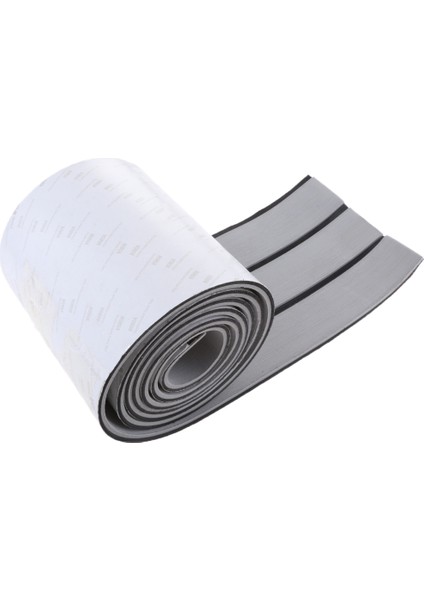 Deluxe 94''x7 '' Deniz Döşeme Faux Teak Eva Köpük Tekne Decking Sac # 4 Açık Gri Siyah Şerit (Yurt Dışından)