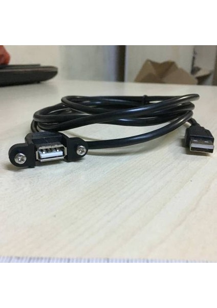 1.5 Metre USB Uzatma Kablosu Dişi Erkek Vidalı Tip Montaj Tipi USB Uzatma
