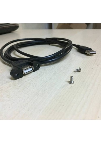 1.5 Metre USB Uzatma Kablosu Dişi Erkek Vidalı Tip Montaj Tipi USB Uzatma