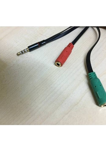 Kulaklık Mikrofon Ayırıcı Aparat 3.5mm Headphone Mic Audio 1 Erke