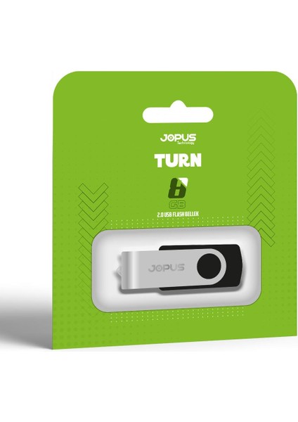 USB Bellek JU-101 Turn 2.0 Metal Siyah 8GB