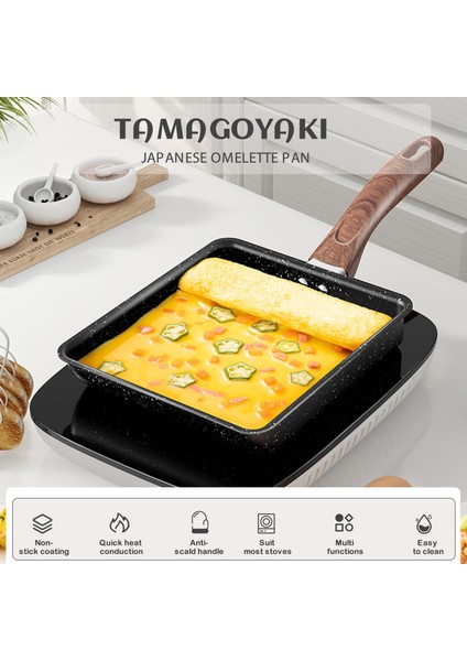 Tamagoyaki Tava Japon Omlet Tavası Yumurta Tavası Kızartma (Yurt Dışından)