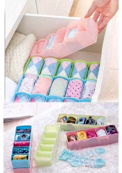 Çekmece Içi Çorap Kravat Aksesuar Düzenleyici 5 Bölmeli Organizer