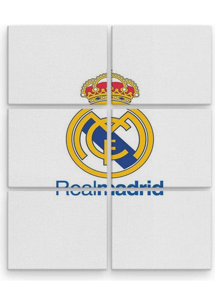 Real Madrid 6 Parça Ahşap Mdf Tablo NHL3050