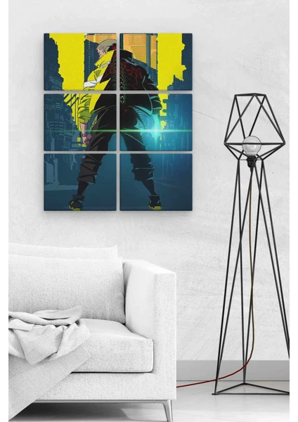 Cyberpunk 6 Parça Ahşap Mdf Tablo NHL3540