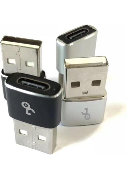USB To Type C Adapter Sarj Çevirici Aparat JO-TY04 Gri