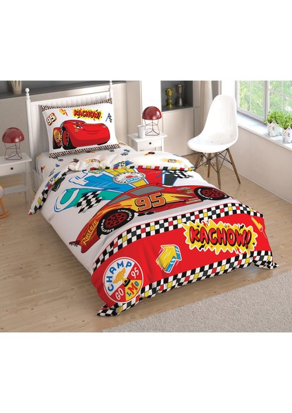 Disney Cars Kachow Pamuk Lisanslı Nevresim Takımı