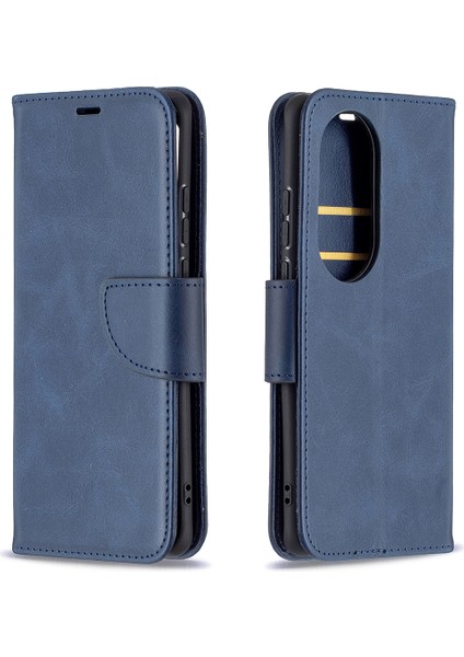 P50 Pro Için Cüzdan Deri Stand Kabuk Kapağı Kılıfı - Siyah (Yurt Dışından)