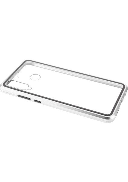 Kapsamlı Manyetik Kapalı Tasarım Metal Çerçevesi + Huawei P30 Lite Için Çift Taraflı Ultra Açık Temsil Edilmiş Cam Telefon Kabuğu - Mor (Yurt Dışından)