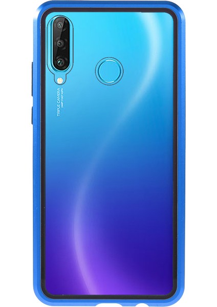 Kapsamlı Manyetik Kapalı Tasarım Metal Çerçevesi + Huawei P30 Lite Için Çift Taraflı Ultra Açık Temsil Edilmiş Cam Telefon Kabuğu - Mor (Yurt Dışından) fiyatları
