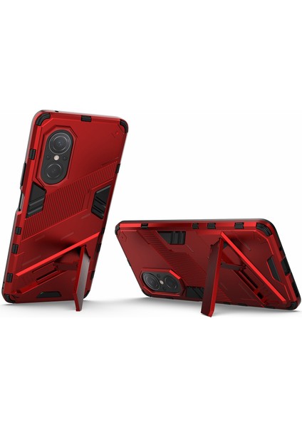 Tpu Combo Case Kickstand Tasarım Koruyucu Cep Telefon Kılıfı Honor 50 Se/huawei Nova 9 Se - Kırmızı (Yurt Dışından)