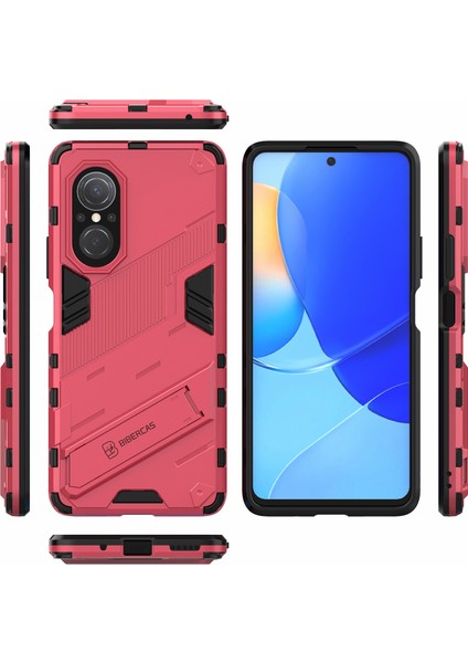 Tpu Combo Case Kickstand Tasarım Koruyucu Cep Telefon Kılıfı Honor 50 Se/huawei Nova 9 Se - Kırmızı (Yurt Dışından)