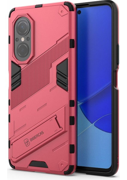 Tpu Combo Case Kickstand Tasarım Koruyucu Cep Telefon Kılıfı Honor 50 Se/huawei Nova 9 Se - Kırmızı (Yurt Dışından)