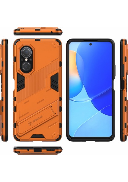 Tpu Combo Case Kickstand Tasarım Koruyucu Cep Telefon Kılıfı Honor 50 Se/huawei Nova 9 Se - Kırmızı (Yurt Dışından)