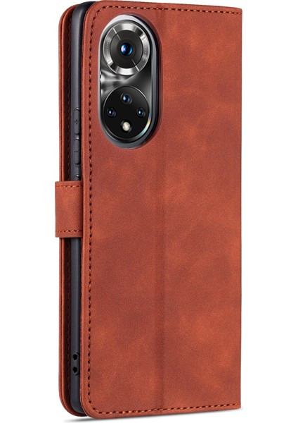 Pu Deri Cüzdan Stand Koruyucu Telefon Kapak Kılıfı Onur 50 - Kahverengi (Yurt Dışından) modelleri