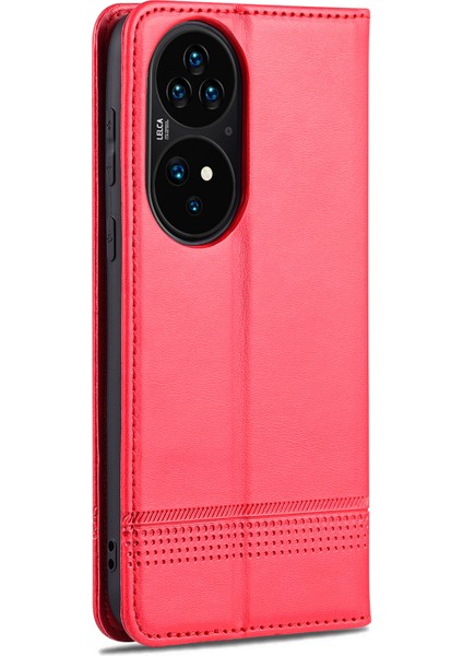 Pu Deri Flip Kitap Şok Geçirmez Huawei P50 Pro - Kahve (Yurt Dışından) fırsatları