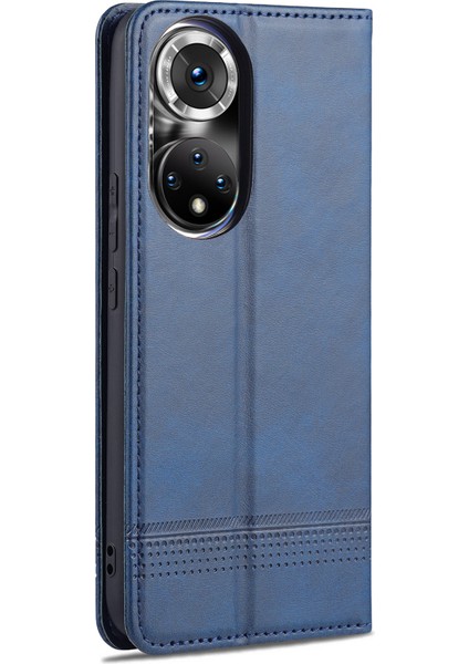 Otomatik Absorbed Manyetik Stand Flip Book Cover Honor 50 Pro Için Şok Geçirmez Koruma Kılıfı / Huawei Nova 9 Pro - Kahve (Yurt Dışından)