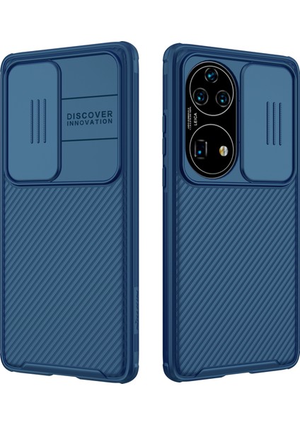 Camshield Pro Shell Kırdırmaya Dayanıklı Pc Paneli + Tpu Çerçeve Hybrid Kapak Huawei P50 Pro - Siyah (Yurt Dışından)
