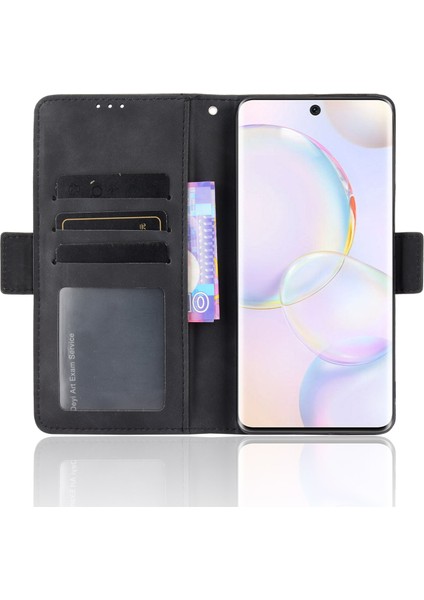 Için 50 Özel Flip Telefon Kılıfı Çoklu Kart Yuvası Tasarımı Pu Deri Cüzdan Kapak Koruyucu - Siyah (Yurt Dışından) fırsatları