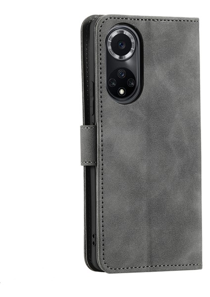 Nova 9 Şok Geçirmez Pu Deri Deri Telefon Standı Kılıf Perçin Dekoru Tam Koruma Telefon Kapağı - Gri (Yurt Dışından) fırsatları