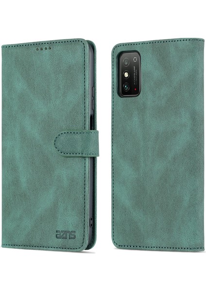 Çok Yolda Koruma Pu Deri Cüzdan Stand Şok Geçirmez Telefon Kılıfı Onur X30 Max Için Kapak - Yeşil (Yurt Dışından)