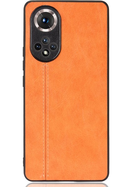 Hattı Hafif Retro Dokulu Pu Deri Kaplamalı Pc + Tpu Telefon Kapak Kılıfı Onur 50 - Kırmızı (Yurt Dışından) fiyatları