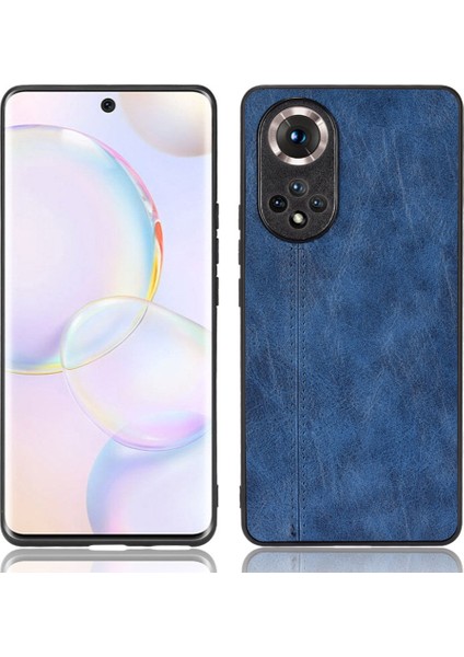 Hattı Hafif Retro Dokulu Pu Deri Kaplamalı Pc + Tpu Telefon Kapak Kılıfı Onur 50 - Kırmızı (Yurt Dışından)