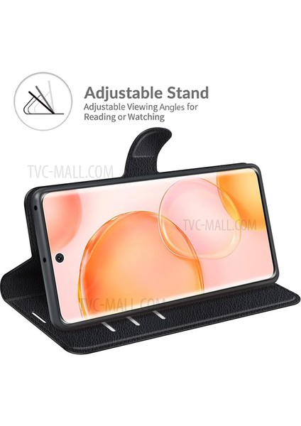 Flip Tam Koruyucu Litchi Cilt Deri Cüzdan Telefon Standı Kasa Kapağı Onur 50 - Mor (Yurt Dışından) fiyatları
