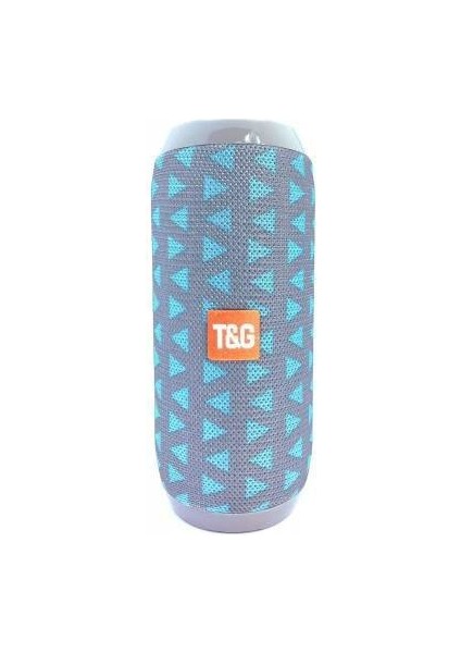 TG117 Silindir Su Geçirmez Bluetooth Hoparlör Fm Radyo Açık Mavi Üçgen