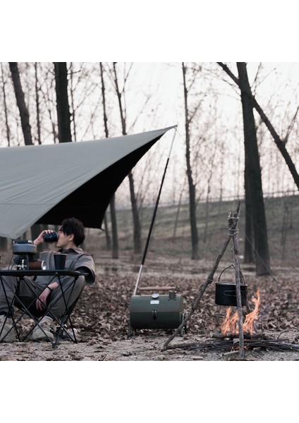 Açık Kamp Barbekü Tripod Asma Rafı Paslanmaz Çelik (Yurt Dışından)