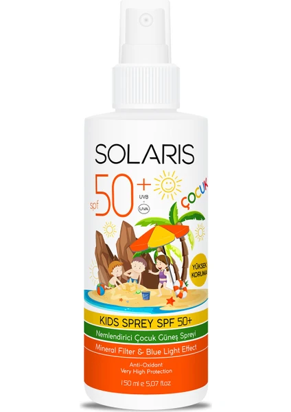 Çocuk Güneş Kremi Sprey SPF 50+ Yüksek Kor