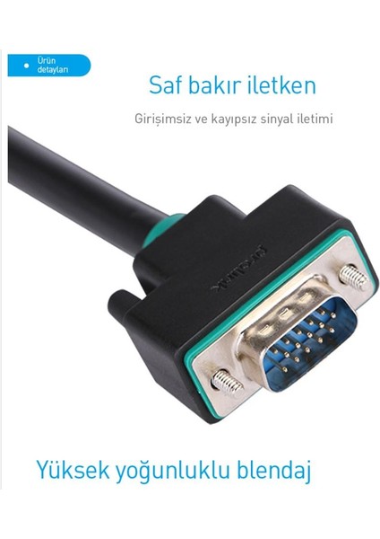 PrimeX Plus Prolink PB488-0150 1.5 Metre VGA Kablo, Kalın VGA To VGA Kablo Erkek Erkek,