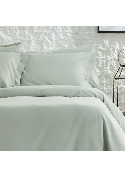 Bedding Plain Tek Kişilik Ranforce Yıkamalı Nevresim Takımı - Adaçayı