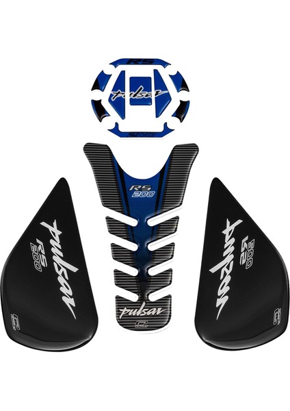 Bajaj RS 200 2015-2020 Uyumlu Tank Pad Seti Mavi