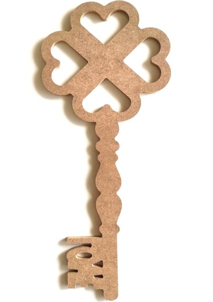 Anahtar Model Dekor Boyanabilir Hobi Mdf Ahşap