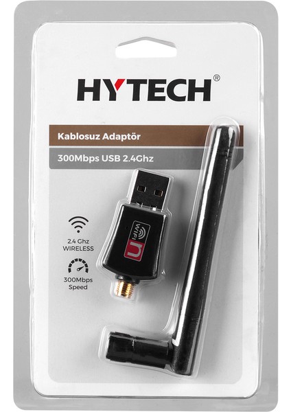 HY-310N 2.4GHz 300MBPS(2T2R) 2dbi Harici Antenli USB Kablosuz Adaptör