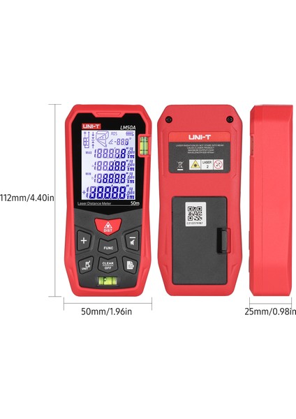 LM50A Lazer Mesafe Ölçüm Ölçer 50M 2 Kabarcık (Yurt Dışından) fırsatları