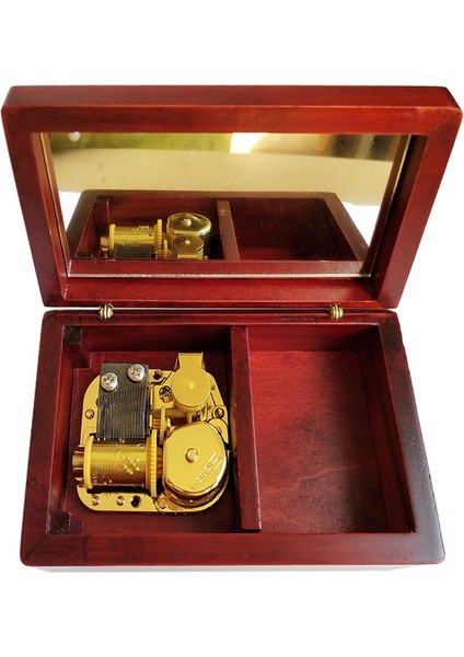 Ahşap Takı Müzik Kutusu-Mekanizma Antika Ahşap Müzik Kutusu El Sanatları Masası Kırmızı (Yurt Dışından) fiyatları