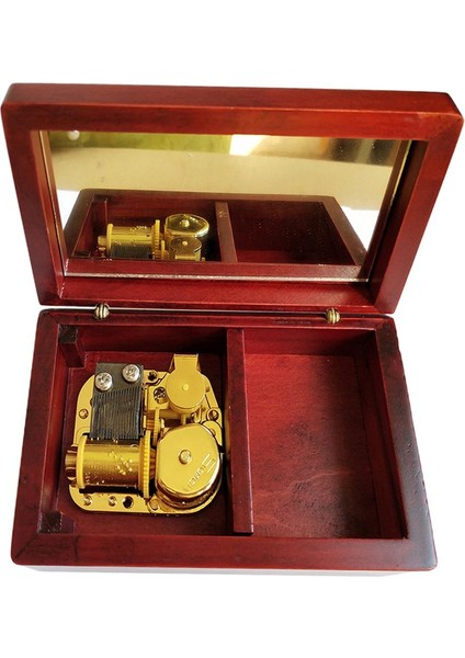 Ahşap Takı Müzik Kutusu-Mekanizma Antika Ahşap Müzik Kutusu El Sanatları Masası Kırmızı (Yurt Dışından) fırsatları