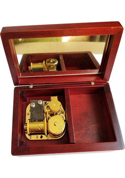 Ahşap Takı Müzik Kutusu-Mekanizma Antika Ahşap Müzik Kutusu El Sanatları Masası Kırmızı (Yurt Dışından) indirimleri